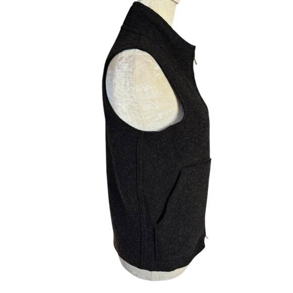 J. Crew black sleeveless mock neck zip up wool sweater vest with pockets size XS - Picture 3 of 8